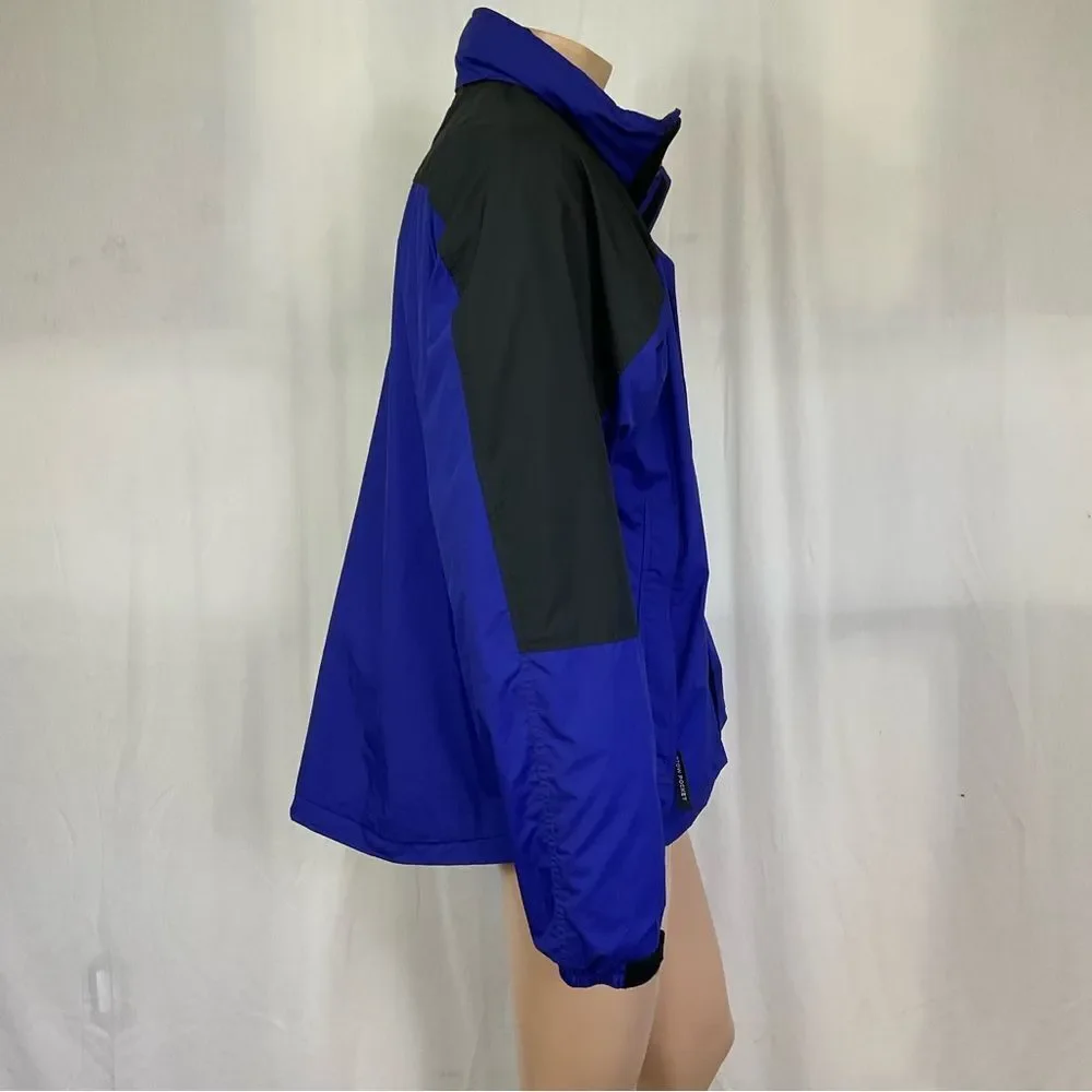 The North Face Vintage Men's Blue & Black Full Zip Windbreaker Jacket Size XL